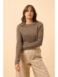 Just Cashmere Kaszmirowy sweter "Jane" w kolorze jasnobrązowym rozmiar: M. Brązowe swetry Just Cashmere, m, bez wzorów, z kaszmiru, bez ramiączek. Za 313.27 zł.