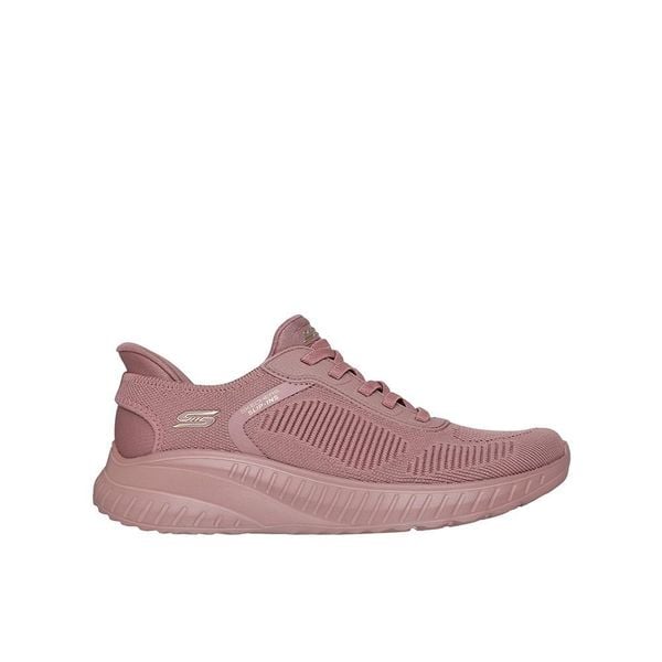 Buty sportowe damskie Skechers Bobs Squad-Chaos SLIP-INS. Brązowe buty treningowe Skechers, bez wzorów, z materiału, bez zapięcia. Za 299.00 zł.
