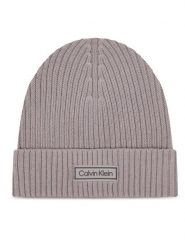 Calvin Klein Czapka Patch Chunky LV04D8053G Szary. Szare czapki zimowe Calvin Klein, bez wzorów, z bawełny. Za 169.99 zł.