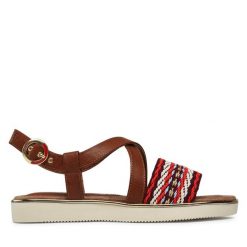 Sandały Wrangler. Brązowe sandały Wrangler, bez wzorów, bez obcasa, na płaskiej podeszwie, bez zapięcia. Za 229.99 zł.