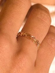 OR ÉCLAT Złoty pierścionek "Feuille détachée" rozmiar: 50. Żółte pierścionki Or Éclat, złote. Za 739.99 zł.