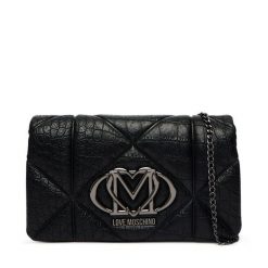 Torebka LOVE MOSCHINO. Czarne kopertówki Love Moschino, bez wzorów, wizytowe, bez dodatków. Za 789.99 zł.