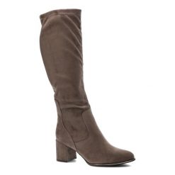 Szare Kozaki Marco Tozzi Eleganckie Obuwie Damskie. Szare kozaki Marco Tozzi, na zimę, bez wzorów, eleganckie, bez obcasa, na obcasie, bez zapięcia. Za 329.00 zł.