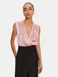 PINKO Body Ines 100122 A1RI Różowy Regular Fit. Czerwone body i gorsety Pinko, bez wzorów, z acetatu, bez ramiączek. Za 529.99 zł.