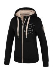 Bluza damska Pitbull rozpinana z kapturem Sherpa Ruffina. Czarne bluzy PITBULL, l, z aplikacjami, z bawełny, klasyczne, bez ramiączek, z kapturem. Za 269.00 zł.