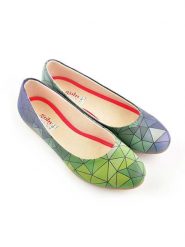 Goby Baleriny w kolorze niebiesko-zielonym ze wzorem rozmiar: 41. Niebieskie baleriny Goby, bez wzorów, z materiału, bez obcasa, bez zapięcia. Za 152.26 zł.