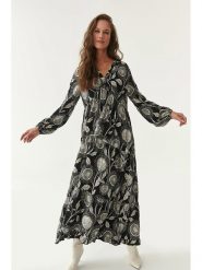 TATUUM Sukienka w kolorze czarno-białym rozmiar: 34. Białe sukienki Tatuum, na imprezę, s, bez wzorów, z wiskozy, klasyczne, bez kołnierzyka, bez ramiączek, maxi. Za 140.20 zł.