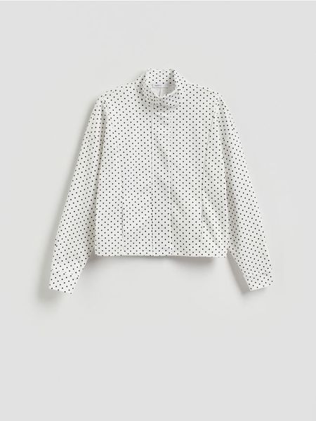 Bluza w groszki - wielobarwny. Bluzy Reserved, l, bez wzorów, z dzianiny, klasyczne, bez ramiączek, bez kaptura. Za 139.99 zł.