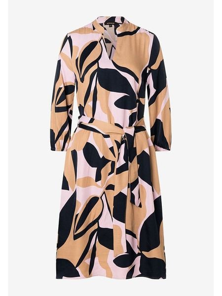 More & More Sukienka w kolorze beżowo-czarno-jasnoróżowym rozmiar: 36. Brązowe sukienki More & More, na co dzień, s, bez wzorów, z tkaniny, klasyczne, bez kołnierzyka, bez ramiączek, midi, proste. Za 139.87 zł.