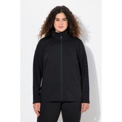 Damskie Bluza dresowa powerstretch stójka odblaski. Czarne bluzy Ulla Popken, plus size, bez wzorów, z dresówki, bez ramiączek, bez kaptura. W wyprzedaży za 223.99 zł.