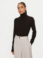 Calvin Klein Golf K20K207449 Czarny Regular Fit. Czarne swetry Calvin Klein, xxs, bez wzorów, z wełny, bez ramiączek. Za 599.99 zł.