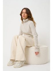 AUTHENTIC CASHMERE Kaszmirowy golf "Linda" w kolorze kremowym rozmiar: XL. Brązowe swetry AUTHENTIC CASHMERE, xl, bez wzorów, z kaszmiru, bez ramiączek. Za 521.99 zł.