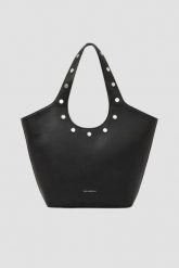 KARL LAGERFELD Czarna shopperka Rocky Marais. Czarne shopper bag KARL LAGERFELD, bez wzorów, eleganckie, bez dodatków. W wyprzedaży za 636.99 zł.