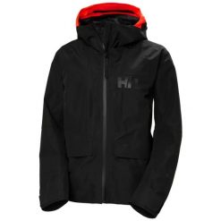 Damska kurtka narciarska Helly Hansen Emiko Shell. Czarne kurtki narciarskie Helly Hansen, bez wzorów, bez kaptura, narciarskie. W wyprzedaży za 920.75 zł.
