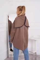 Bluza ocieplana z suwakiem z tyłu mocca. Bluzy KESI, l, bez wzorów, z bawełny, bez ramiączek, bez kaptura. Za 238.37 zł.