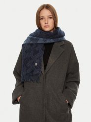 Tommy Hilfiger Szalik AW0AW16650 Granatowy. Niebieskie szaliki i kominy Tommy Hilfiger, bez wzorów, z materiału. Za 459.99 zł.