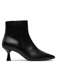 HÖGL Botki 8-106500 Czarny. Czarne botki Högl, bez wzorów, ze skóry, bez obcasa, na szpilce, bez zapięcia. Za 529.99 zł.