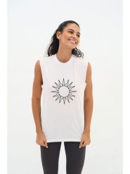 Onamaste Top sportowy "Olivia" w kolorze białym rozmiar: L/XL. Białe topy sportowe Onamaste, l, bez wzorów, z bawełny, outdoorowe. Za 105.63 zł.