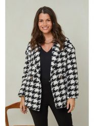 Curvy Lady Kurtka przejściowa w kolorze biało-czarnym rozmiar: 48/50. Białe kurtki Curvy Lady, bez wzorów, klasyczne, bez kaptura. Za 129.57 zł.