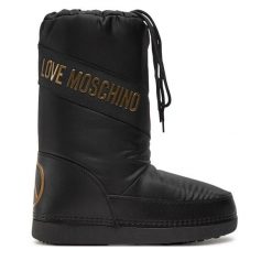 Śniegowce LOVE MOSCHINO. Czarne śniegowce Love Moschino, bez wzorów, bez zapięcia. Za 579.99 zł.