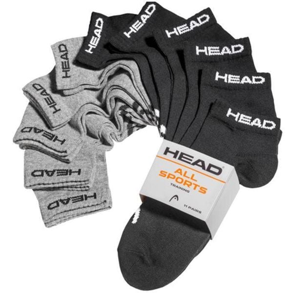 Head Elements Skarpety Sneaker 11-pack Czarny-Szary 35-38. Czarne skarpetki Head, bez wzorów. Za 182.99 zł.