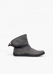 Buty barefoot na elastycznej podeszwie. Szare botki bonprix, bez wzorów, bez obcasa, bez zapięcia. Za 169.99 zł.
