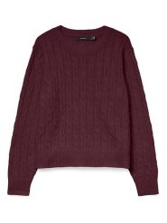 Vero Moda Sweter w kolorze ciemnofioletowym rozmiar: S. Różowe swetry Vero Moda, s, bez wzorów, z materiału, bez ramiączek. Za 86.99 zł.