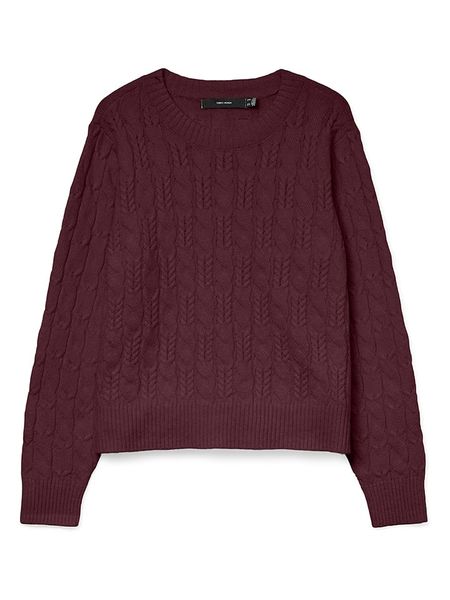 Vero Moda Sweter w kolorze ciemnofioletowym rozmiar: XS. Różowe swetry Vero Moda, s, bez wzorów, z materiału, bez ramiączek. Za 86.99 zł.