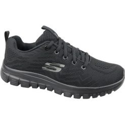 Buty do chodzenia damskie Skechers Graceful. Czarne buty sportowe lifestyle Skechers, bez wzorów, z materiału, bez zapięcia, trekkingowe, skechers sport. Za 199.99 zł.