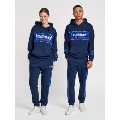 Bluza z kapturem Hummel Legacy Julian. Niebieskie bluzy z kapturem Hummel, bez wzorów, z kapturem, na fitness i siłownię. W wyprzedaży za 228.00 zł.