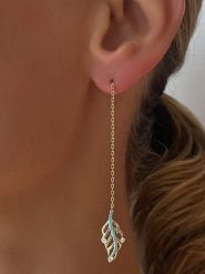 Les Favorites Pozłacane kolczyki-wkrętki z cyrkoniami i kamieniami ozdobnymi rozmiar: onesize. Niebieskie kolczyki Les Favorites, z cyrkonią, pozłacane. Za 165.99 zł.