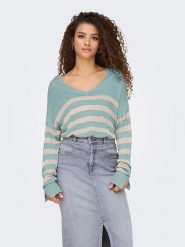 ONLY Sweter w kolorze błękitnym rozmiar: XL. Niebieskie swetry ONLY, xl, bez wzorów, bez ramiączek. Za 70.41 zł.