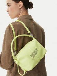 Tommy Jeans Torebka Metal Logo Crossbody Camera Bag AW0AW18470 Zielony. Zielone torebki klasyczne Tommy Jeans, bez wzorów, z jeansu, bez dodatków. Za 449.99 zł.