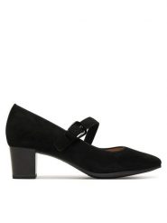 Caprice Czółenka 9-22307-45 Czarny. Czarne czółenka Caprice, bez wzorów, ze skóry, bez obcasa, bez zapięcia. Za 251.99 zł.