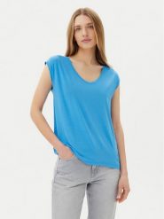 Pieces T-Shirt Billo 17078732 Niebieski Loose Fit. Niebieskie t-shirty Pieces, l, bez wzorów, z wiskozy, bez kołnierzyka, bez ramiączek. Za 89.99 zł.