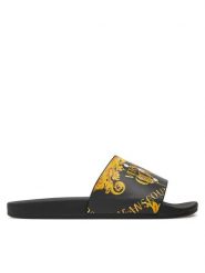Versace Jeans Couture Klapki 77VA3SQ3 ZS834 Czarny. Czarne klapki Versace Jeans Couture, bez wzorów, z jeansu, bez obcasa, bez zapięcia. Za 379.99 zł.