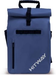 Wodoodporna torba rowerowa na bagażnik 29L, składana, regulowane klipsy. Zielone torby na laptopa HITWAY, bez wzorów, z materiału, na ramię. Za 215.99 zł.