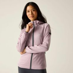 Damska bluza z kapturem i rozciągliwym zamkiem błyskawicznym Ferna Marl Midlayer. Niebieskie bluzy Regatta, m, bez wzorów, z materiału, klasyczne, bez ramiączek, z kapturem. Za 169.99 zł.