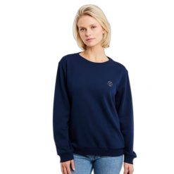 Bluza damska Protest Prtmahia. Niebieskie bluzy Protest, m, z aplikacjami, z bawełny, bez ramiączek, bez kaptura. Za 239.99 zł.