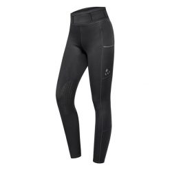 Legginsy jeździeckie mid grip damskie ELT Ella. Czarne legginsy ELT, bez wzorów, z elastanu. Za 172.00 zł.