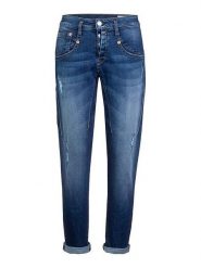 Herrlicher Dżinsy - Tapered fit - w kolorze granatowym rozmiar: W26. Niebieskie jeansy Herrlicher, bez wzorów, klasyczne. Za 150.02 zł.