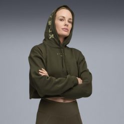 Damska gruba bluza z kapturem PUMA x HYROX PUMA. Zielone bluzy Puma, l, bez wzorów, z kapturem, do biegania. Za 329.00 zł.