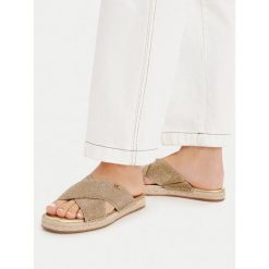 Klapki MICHAEL Michael Kors. Żółte klapki MICHAEL Michael Kors, bez wzorów, bez obcasa, bez zapięcia. Za 313.99 zł.
