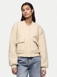 Pieces Kurtka bomber Fully 17152505 Biały Regular Fit. Białe kurtki Pieces, m, bez wzorów, z syntetyku, bez kaptura. Za 159.99 zł.