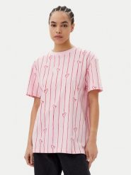 Karl Kani T-Shirt Signature Heart Pinstripe Os 61300127 Różowy Regular Fit. Czerwone t-shirty Karl Kani, l, bez wzorów, z bawełny, bez kołnierzyka, bez ramiączek. Za 99.99 zł.