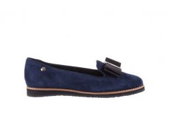 Mokasyny Bayla-018 1063-X90 Navy, Granat, Skóra naturalna - 38. Niebieskie mokasyny Bayla, bez wzorów, z materiału. W wyprzedaży za 134.10 zł.