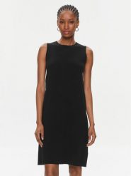Calvin Klein Sukienka dzianinowa Extra Fine Wool Shift Dress K20K206899 Czarny Regular Fit. Czarne sukienki Calvin Klein, xs, bez wzorów, z bawełny, bez kołnierzyka, bez ramiączek. Za 499.99 zł.