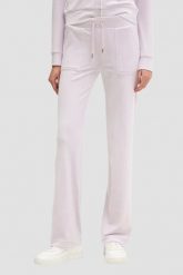 JUICY COUTURE Różowe spodnie dresowe damskie Layla Low Rise, Rozmiar M. Czerwone spodnie sportowe Juicy Couture, bez wzorów, z dresówki. Za 499.99 zł.