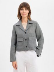 Marc O'Polo Lniana kurtka Kobiety len (100%) szary, 36. Szare kurtki Marc O'Polo, bez wzorów, ze lnu, bez kaptura. Za 599.95 zł.