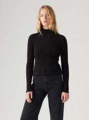 Levi´s Sweter w kolorze czarnym rozmiar: S. Czarne swetry s, bez wzorów, z bawełny, bez ramiączek. Za 110.29 zł.